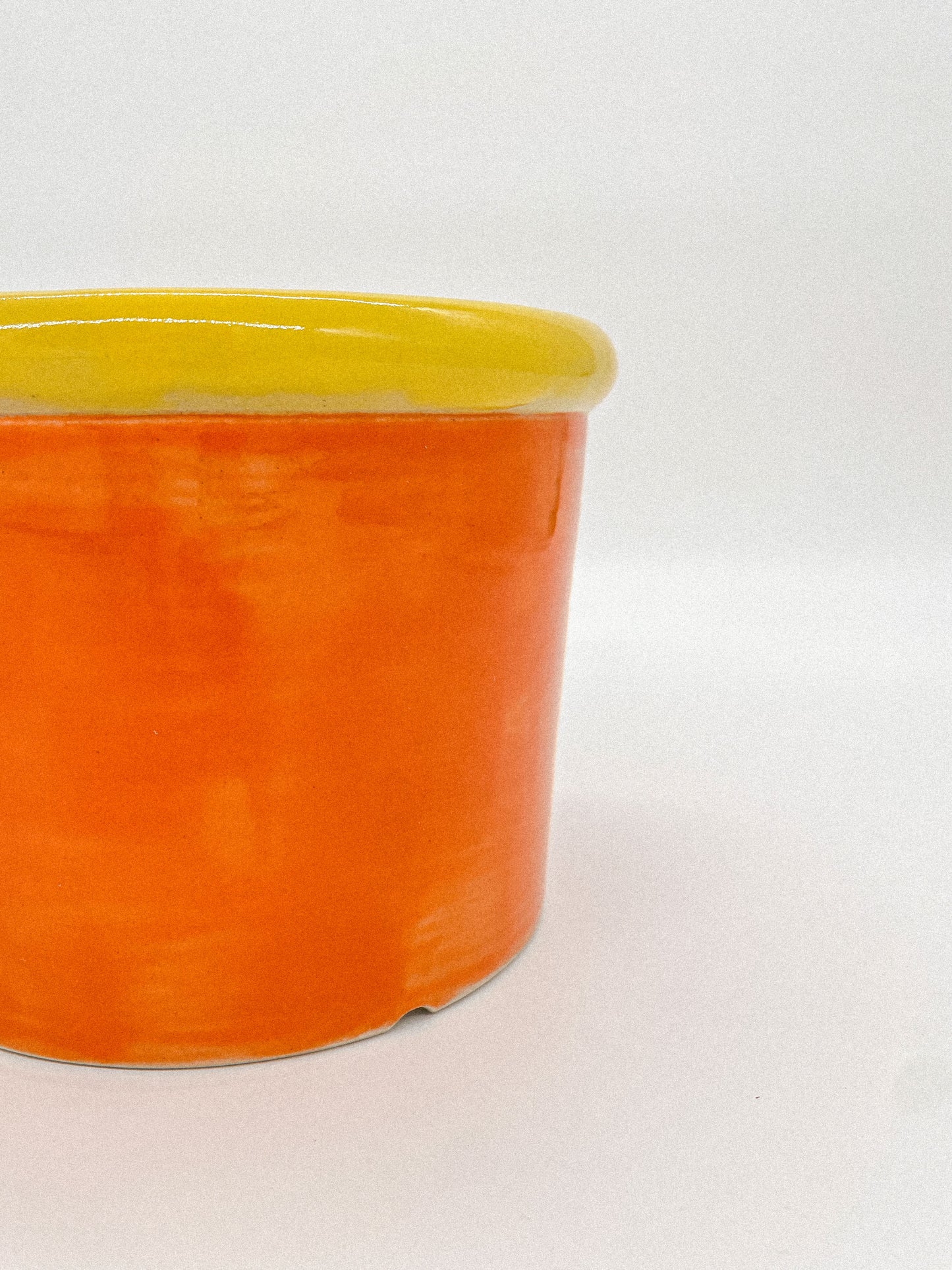 plantenpot oranje & geel (medium)