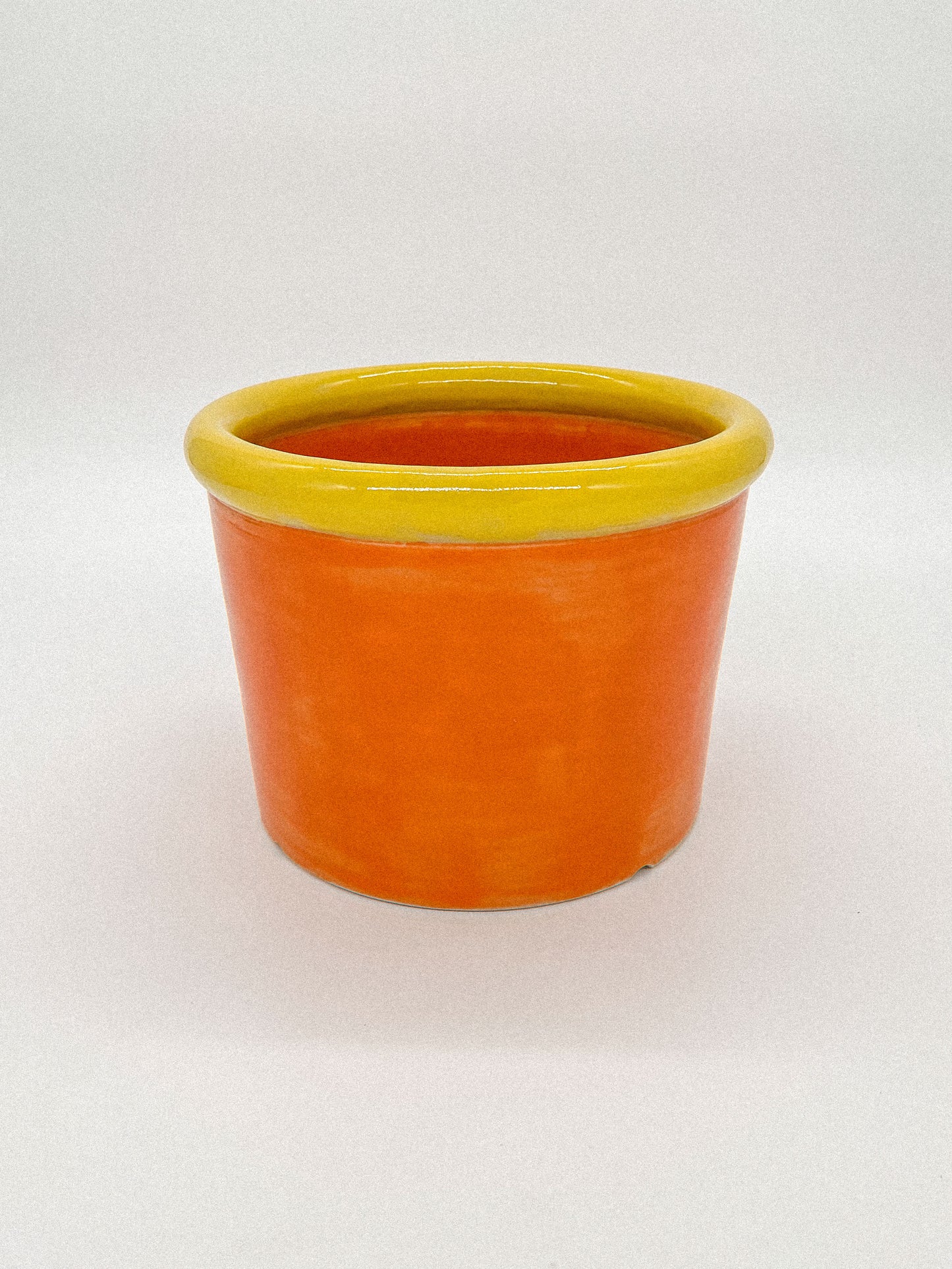 plantenpot oranje & geel (medium)